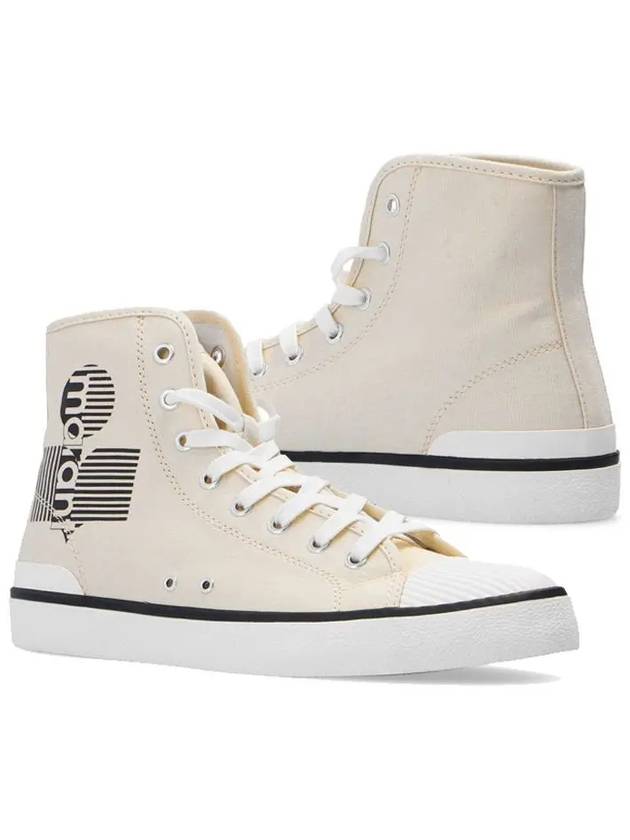 Benkeenh Logo High Top Sneakers Chalk - ISABEL MARANT - BALAAN 2