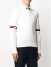 Men's Milan Stitch Armband Crew Neck Knit Top White - THOM BROWNE - BALAAN 4