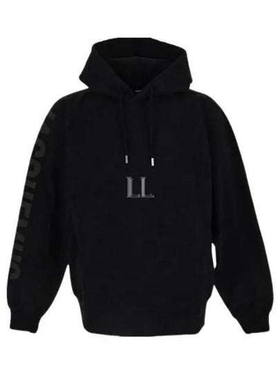 Le Typo Classic Fit Cotton Hoodie Black - JACQUEMUS - BALAAN 2