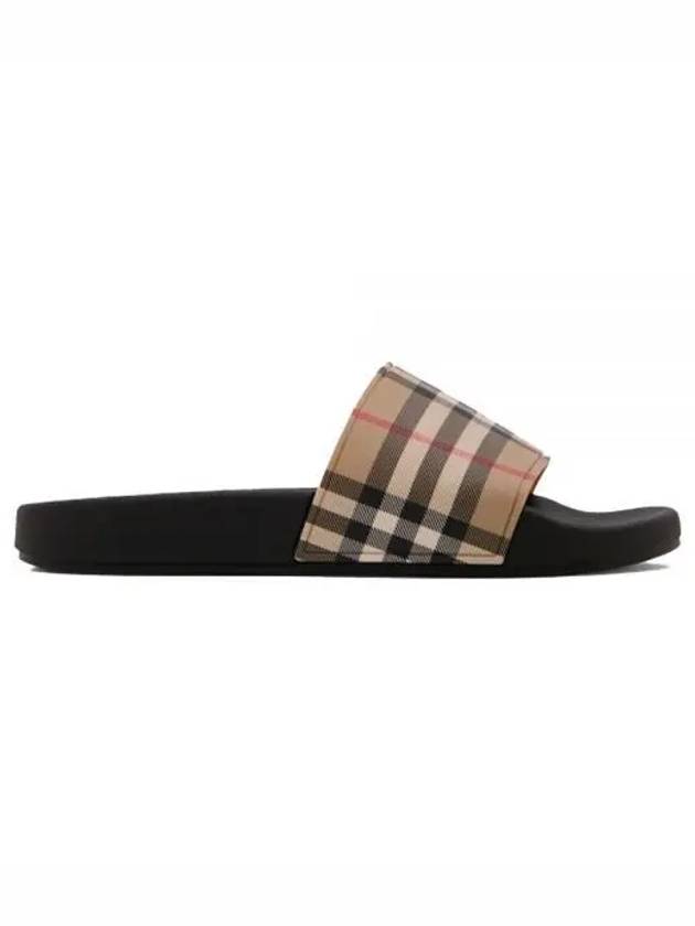 Check Furley Slippers Beige - BURBERRY - BALAAN 2