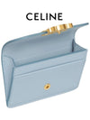 Celine Triomphe Shiny Calfskin Flap Card Holder Light Blue - CELINE - BALAAN 4