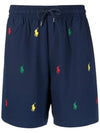 All Over Pony Embroidery Logo Swim Shorts Navy - POLO RALPH LAUREN - BALAAN 2