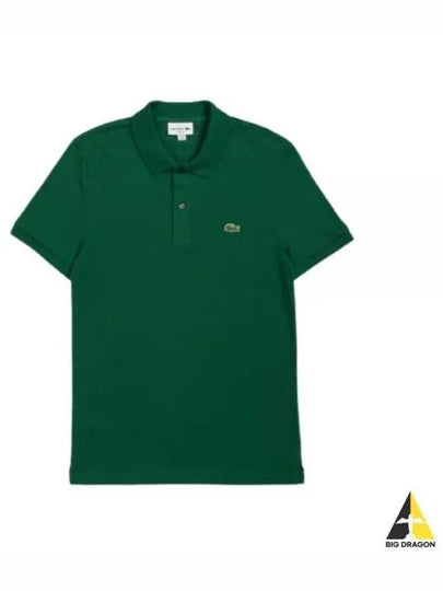 Slim Fit Short Sleeve Polo Shirt Dark Green - LACOSTE - BALAAN 2