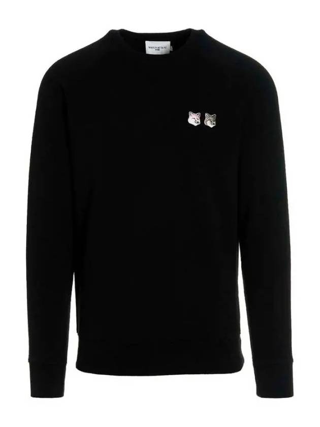 Monochrome Fox Head Patch Classic Sweatshirt Black - MAISON KITSUNE - BALAAN 2