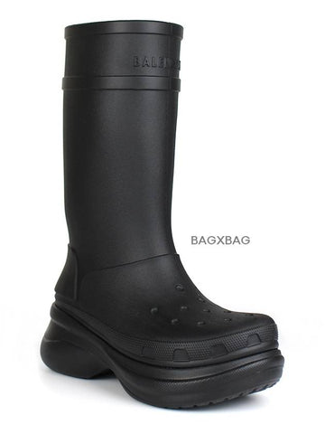 Crocs Collaboration Rubber Boots Rain Black BA22SH004 - BALENCIAGA - BALAAN 1