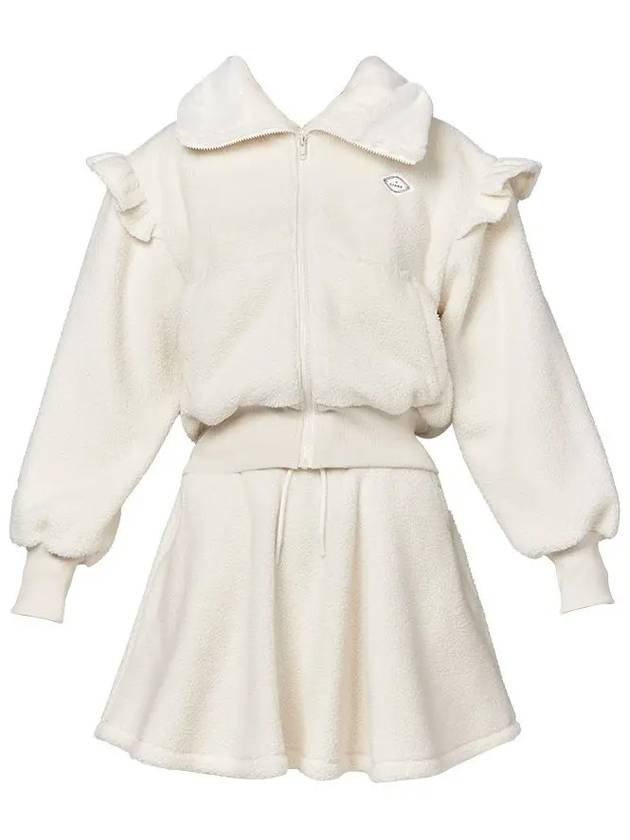 Golf Wear Fleece Frill Zip-up Set Ivory - J JANE - BALAAN 2