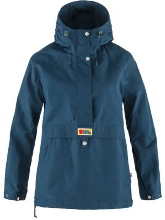 Women's Vardag Anorak Track Jacket Blue - FJALL RAVEN - BALAAN 2