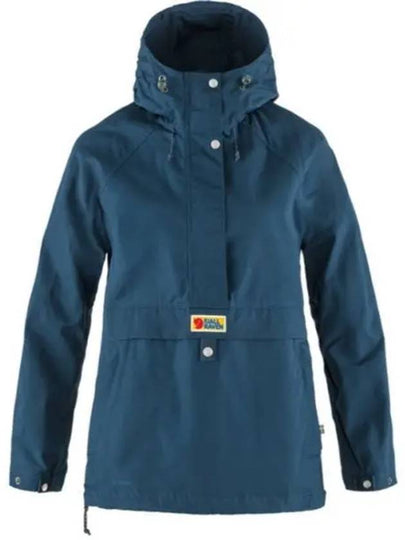 Women's Vardag Anorak Track Jacket Blue - FJALL RAVEN - BALAAN 2