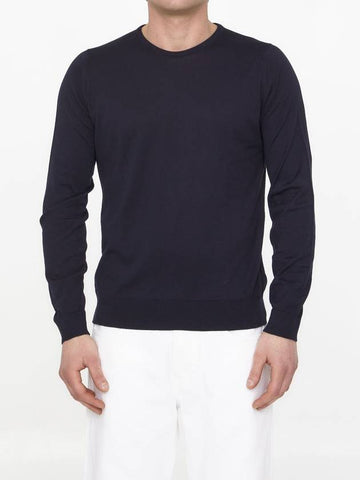 Blue Cotton Jumper - JOHN SMEDLEY - BALAAN 1