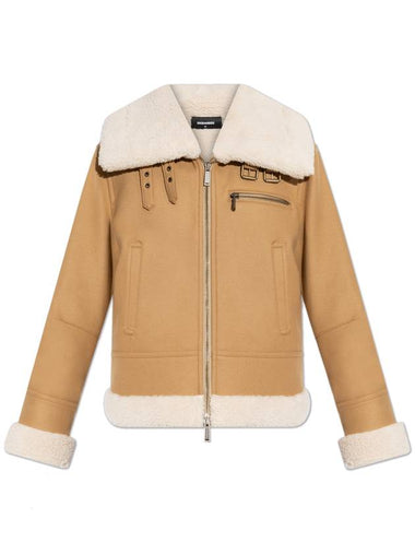 Dsquared2 Jacket With Collar, Women's, Beige - DSQUARED2 - BALAAN 1