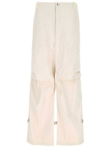 Men's Nylon Cargo Wide Pants Ivory - MONCLER - BALAAN 1