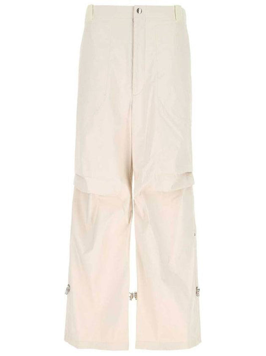 Genius Men's Nylon Cargo Wide Pants Ivory - MONCLER - BALAAN.