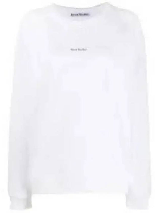 Mini Logo Crew Neck Sweatshirt White - ACNE STUDIOS - BALAAN 2