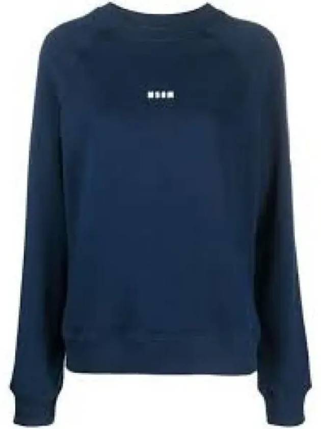 Micro Logo Cotton Sweatshirt Navy - MSGM - BALAAN 2