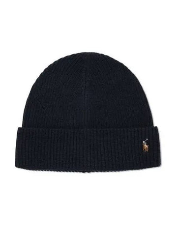 Signature Pony Wool Blend Beanie Blue - POLO RALPH LAUREN - BALAAN 1