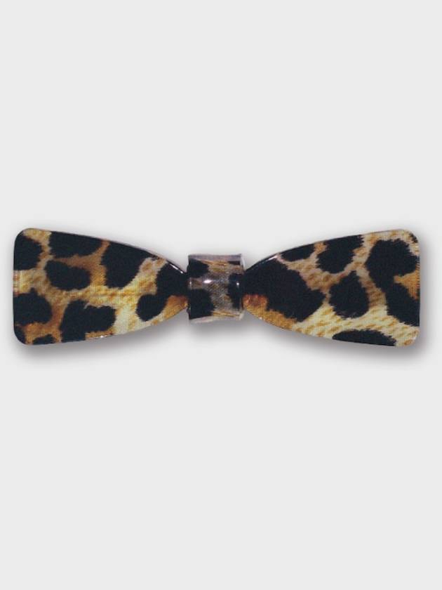 LEOPARD RIBBON HAIR PIN Leopard ribbon clip pin - USITE - BALAAN 1