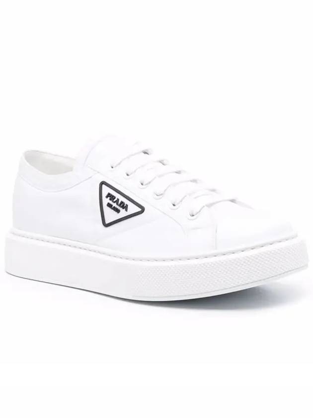 Nylon Macro Low Top Sneakers White - PRADA - BALAAN 3