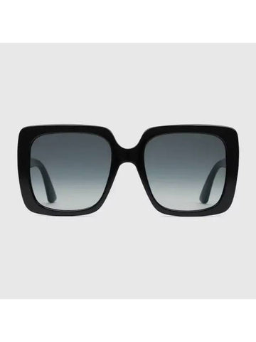 Rectangular Frame Acetate Sunglasses Shiny Black 541362J07401011 - GUCCI - BALAAN 1