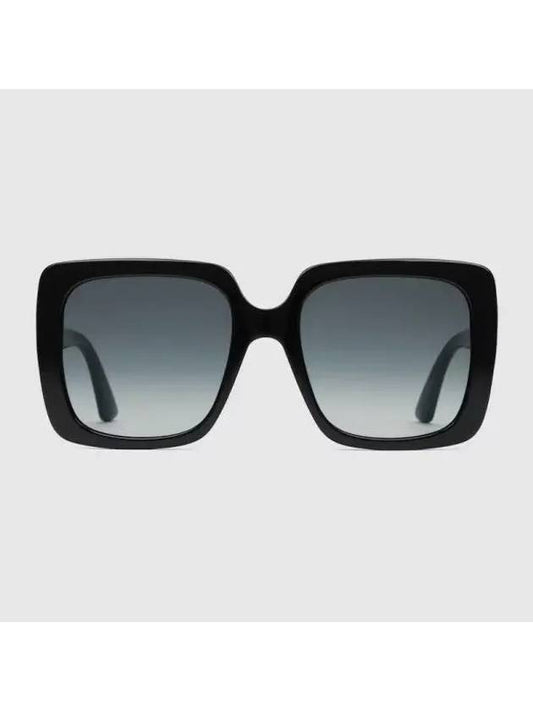 Rectangular Frame Acetate Sunglasses Shiny Black 541362J07401011 - GUCCI - BALAAN 1