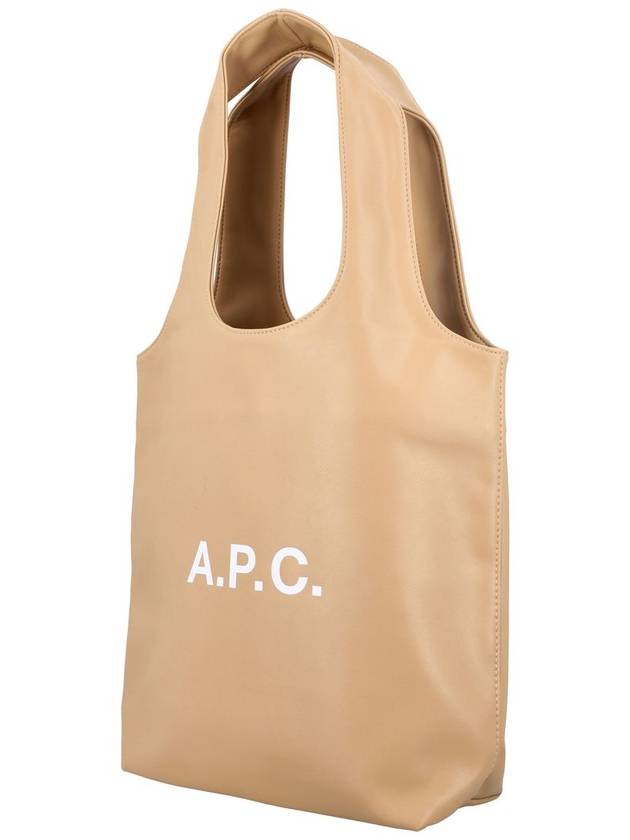 Ninon Small Recycled Leather Tote Bag Beige - A.P.C. - BALAAN 4