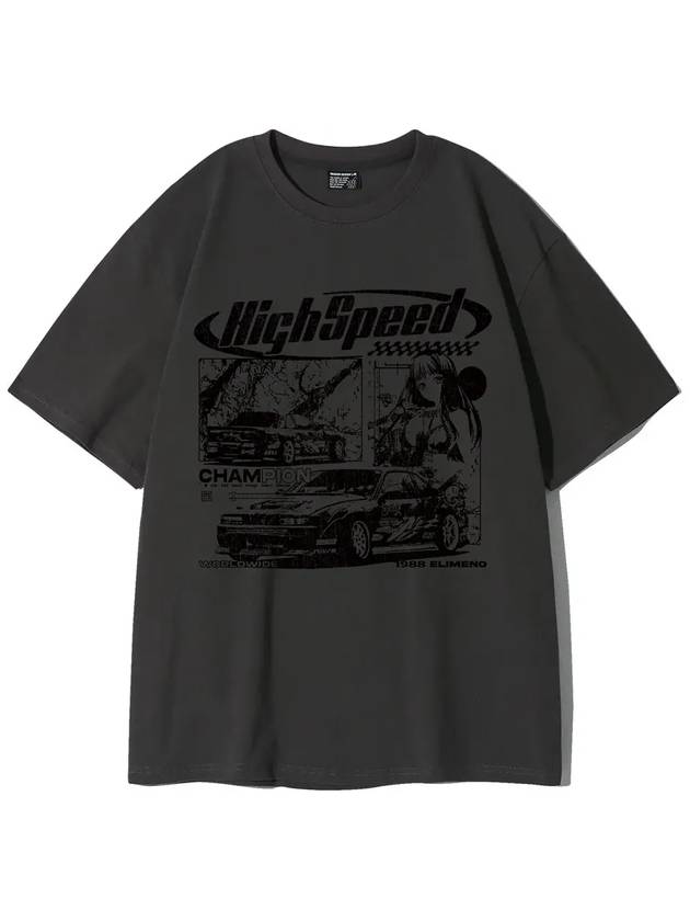 EL high speed short sleeve t-shirt charcoal - ELIMENO - BALAAN 1