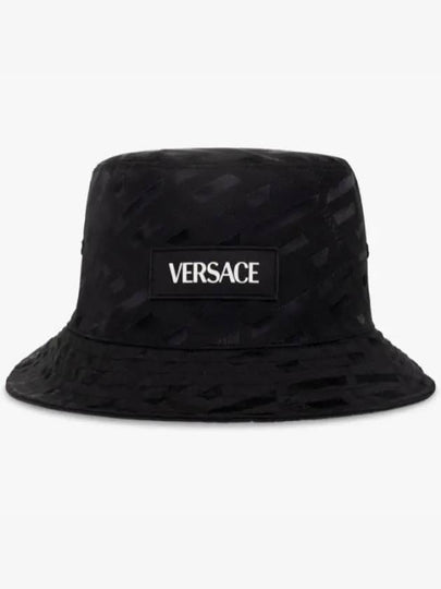 Logo Jacquard Bucket Hat Black - VERSACE - BALAAN 2