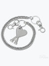 Heart Logo Metal Key Holder Silver - AMI - BALAAN 2