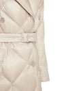 Trecote Diamond Quilted Belted Padding Sand - MAX MARA - BALAAN.