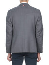 Super 120S Wool Twill Single Breasted Classic Jacket Grey - THOM BROWNE - BALAAN 6