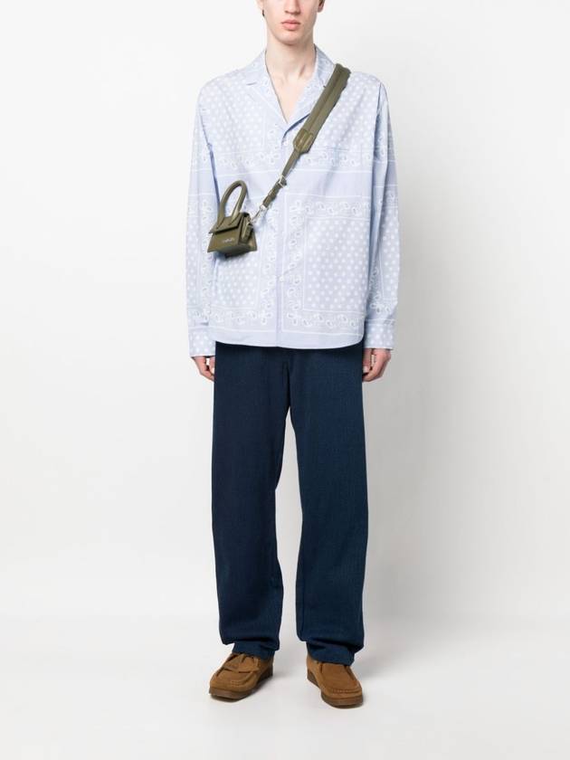 La Chemise Luis Paisley Print Long Sleeve Shirt Light Blue - JACQUEMUS - BALAAN 3