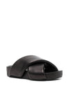 Women's Padded Cross Strap Slippers Black - JIL SANDER - BALAAN 5