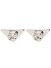 Triangle Logo Earrings Blue - PRADA - BALAAN 6