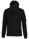 Arm Lens Detail Zip-Up Hoodie Black - CP COMPANY - BALAAN 3