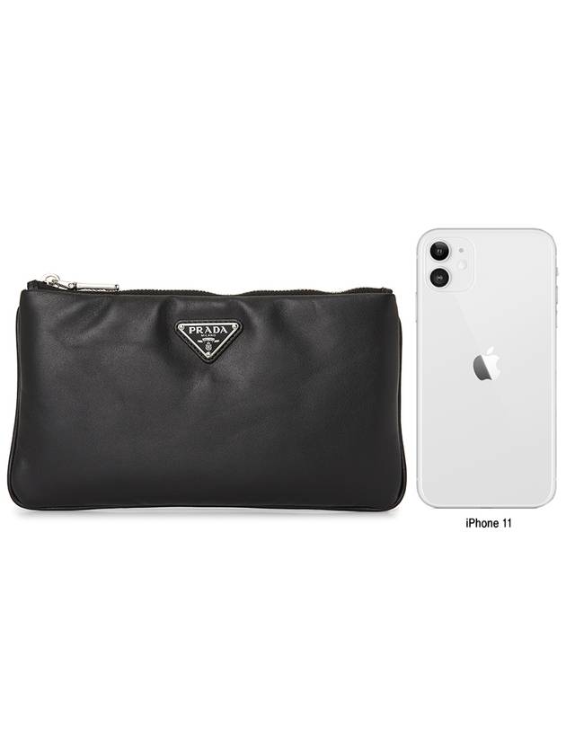 Leather Pouch Black - PRADA - BALAAN 10