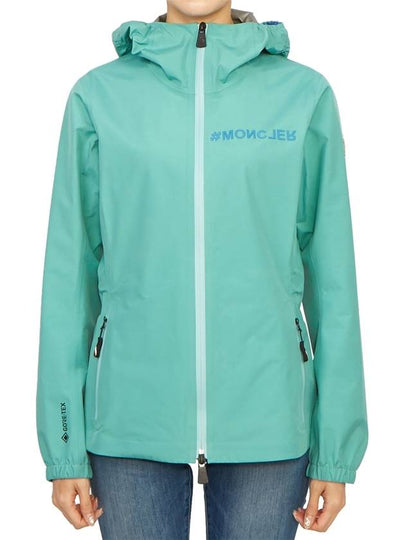 Women s Valles Hooded Zip Up Aqua Green - MONCLER - BALAAN 2