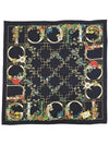 Animal and Floral Print Silk Scarf Black - GUCCI - BALAAN 3