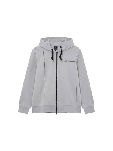 Men s Line Logo Hooded Zip up Gray 270770 - ARMANI EXCHANGE - BALAAN 1