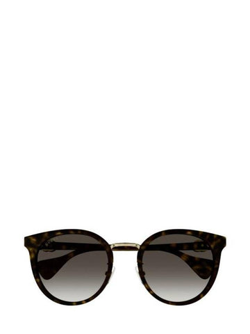 Eyewear GG Logo Round Sunglasses Havana - GUCCI - BALAAN 1