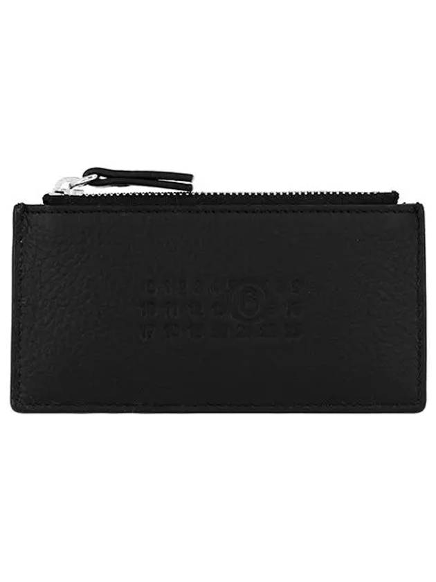 Embossed Logo Card Wallet Black - MAISON MARGIELA - BALAAN 3