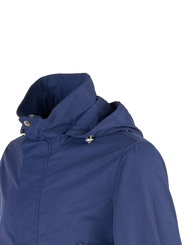 Men's Cotton Nylon Hooded Jacket Blue - BRUNELLO CUCINELLI - BALAAN 6