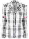 RWB Arm Banding Madras Check Jacket Med Grey - THOM BROWNE - BALAAN 2