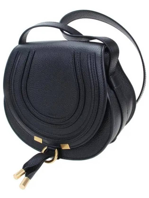 Marcie Saddle Small Grained Leather Cross Bag Black - CHLOE - BALAAN 3