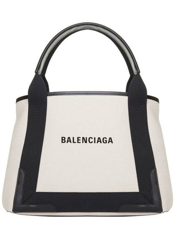 Cabas Logo Canvas Small Tote Bag Black - BALENCIAGA - BALAAN 1