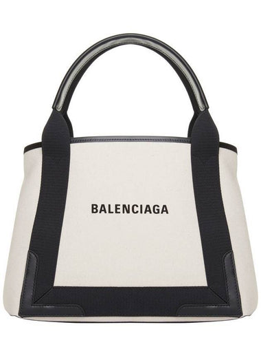 Cabas Logo Canvas Small Tote Bag Black - BALENCIAGA - BALAAN 1