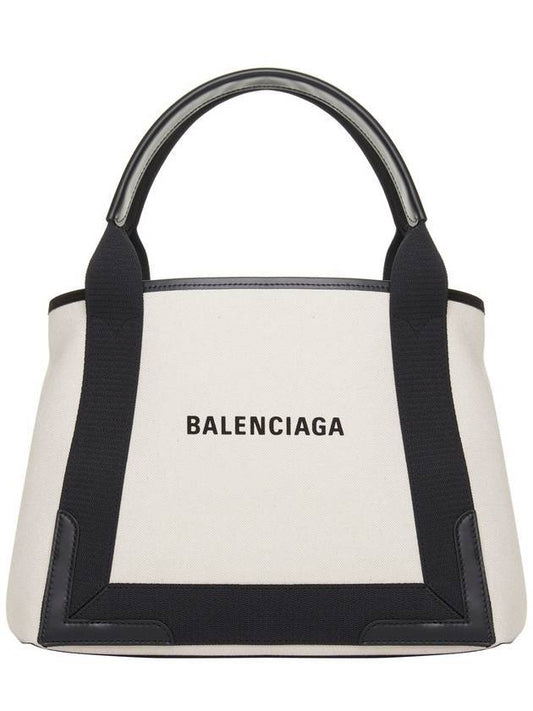 Cabas Logo Canvas Small Tote Bag Black - BALENCIAGA - BALAAN 1