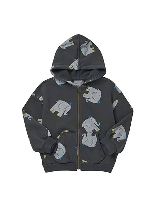 Kids Elephant All Over Hooded Jacket Grey - BOBO CHOSES - BALAAN 3