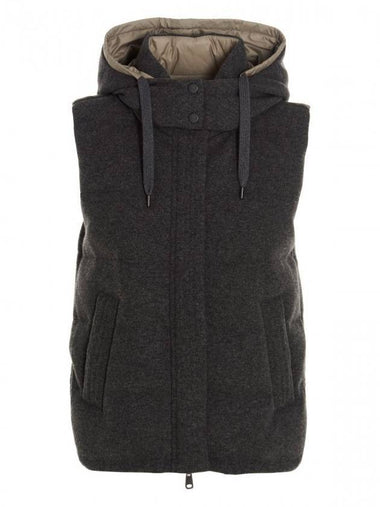 Women's Cashmere Vest Grey - BRUNELLO CUCINELLI - BALAAN 1