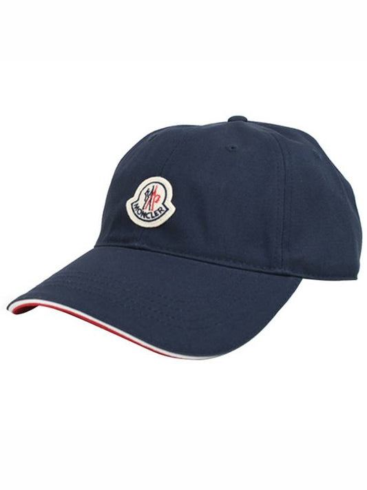 Logo Patch Ball Cap Night Blue - MONCLER - BALAAN.