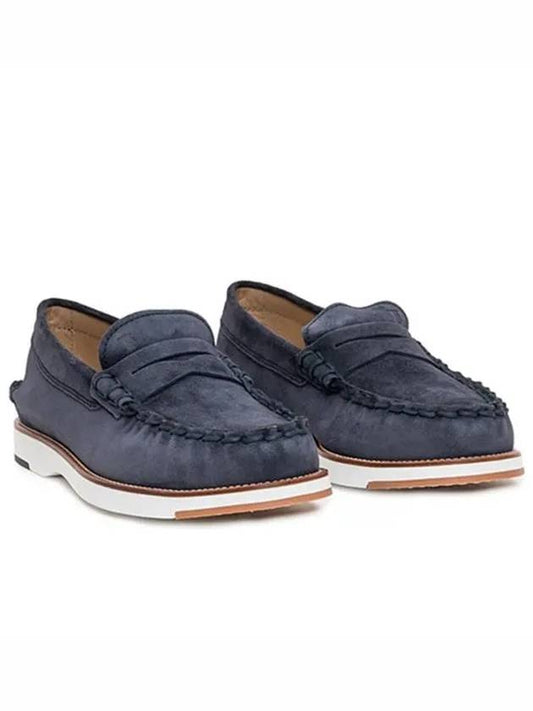 Rubber Sole Loafers Navy - TOD'S - BALAAN.