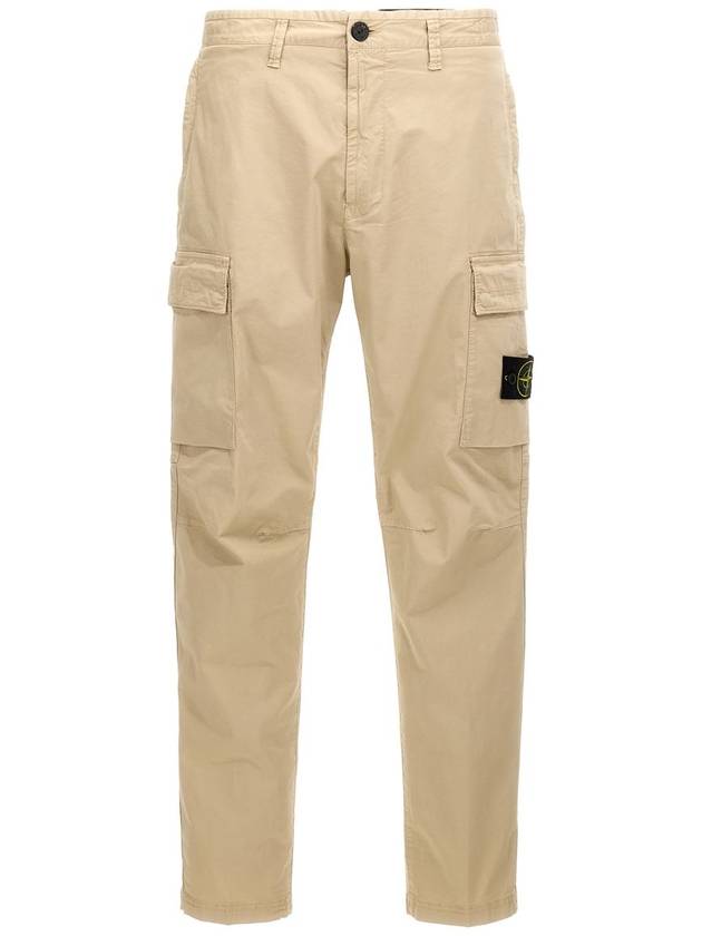 Supima Cotton Twill Stretch TC Straight Pants Beige - STONE ISLAND - BALAAN 2